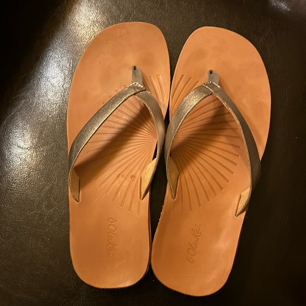 OluKai Women's Sandals in Tan and Gray